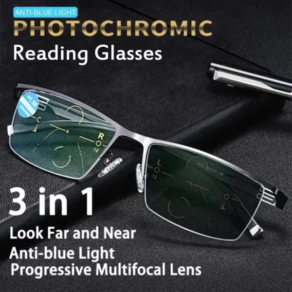 Smart Zoom Anti-Blue Light Frameless Reading Glasses