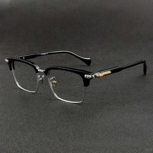 West Retro Rectangle Titanium Glasses Frame