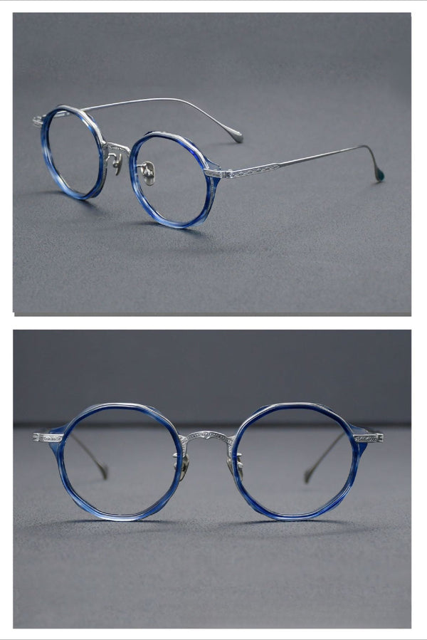 Jazzy Classic Round Acetate Glasses Frame