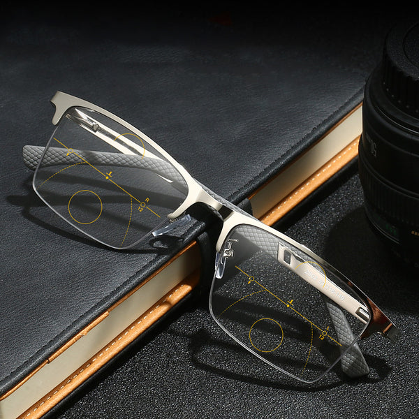 Ultra-Light Multifocal Photochromic Progressive Anti-Blue Light Reading Glasses 2S02
