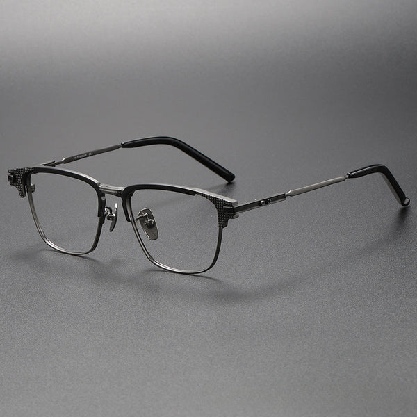 Titanium Vintage Square Eyeglasses Frames S-02T