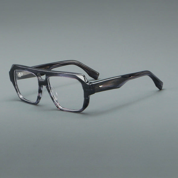 Audra Double-bridge Retro Acetate Aviator Glasses Frame