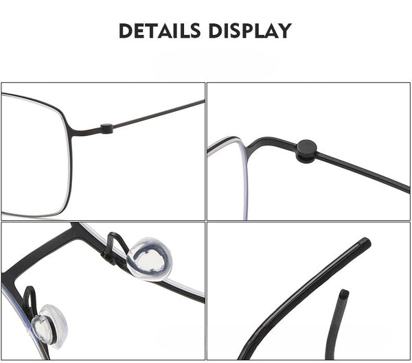 Retro Titanium Square Glasses Frame 5508