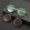 Abali Titanium Vintage Eyeglasses Frame With Sunglasses Clips