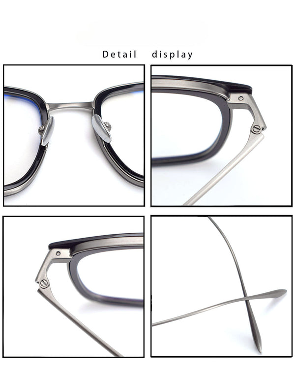 Retro Titanium Square Glasses Frame Empire