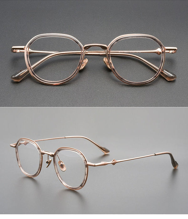 Giffin Retro Square Titanium Glasses Frame
