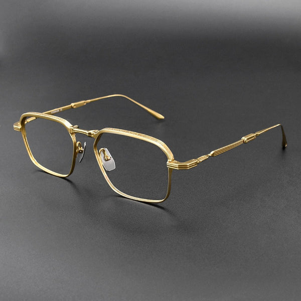 Phu Vintage Rectangle Titanium Foldable Eyeglasses Frame