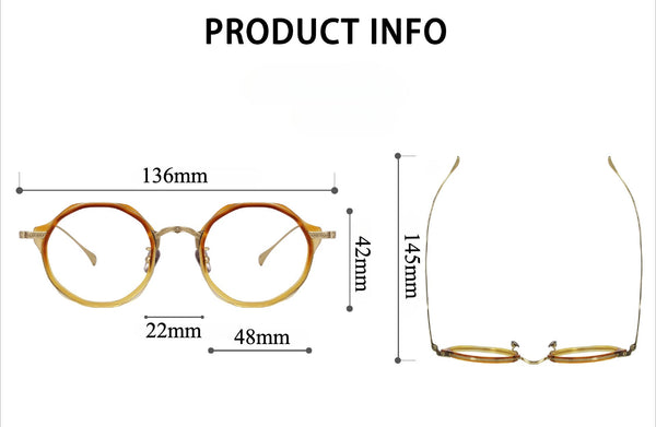 Jazzy Classic Round Acetate Glasses Frame