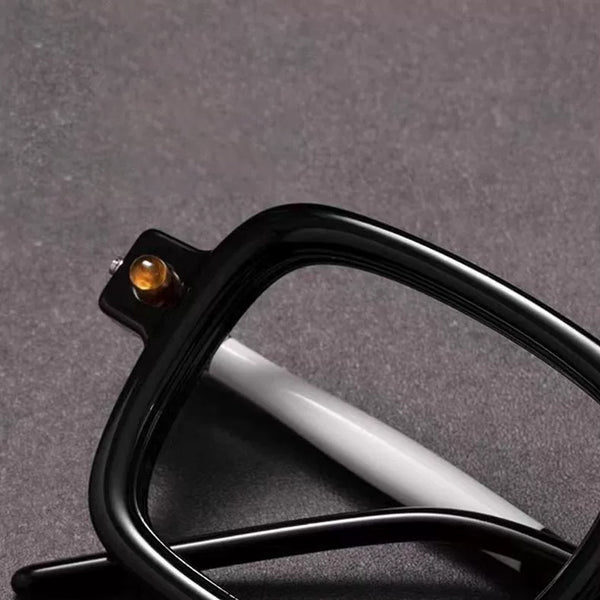 Wellington Vintage Retro Rectangle Acetate Optical Glasses Hyperopia Anti-Blue Light Reading Glasses