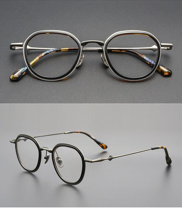 Giffin Retro Square Titanium Glasses Frame