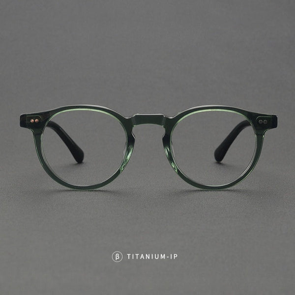 Lox Retro Oval Acetate Glasses Frame