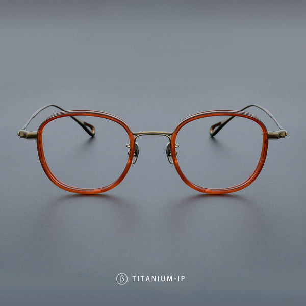 Copp Retro Square Titanium Glasses Frame