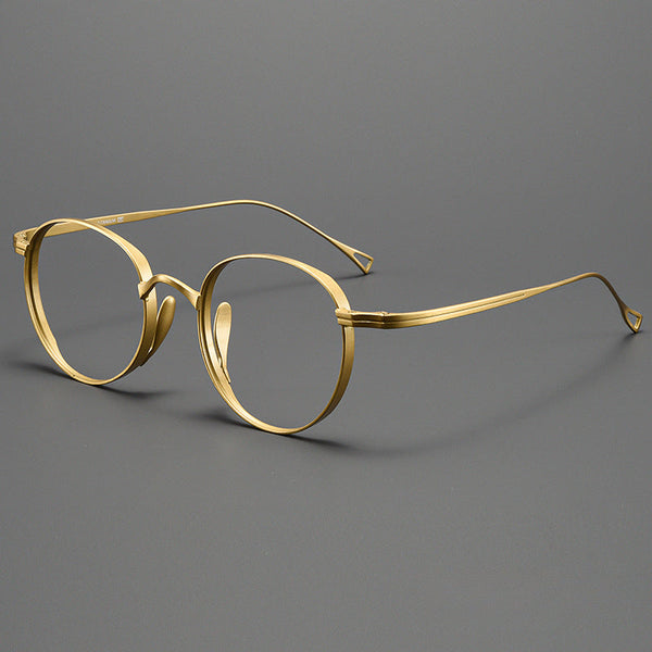 Titanium Vintage Round Eyeglasses Frames ST10519