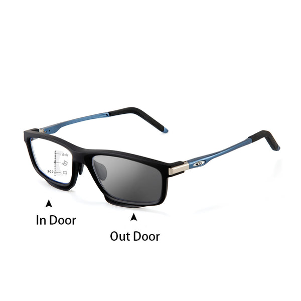 Ultra-Light Multifocal Photochromic Progressive Anti-Blue Light Reading Glasses 6073