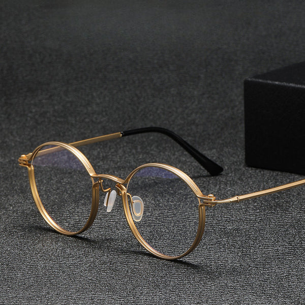 Shi Retro Round Titanium Glasses Frame