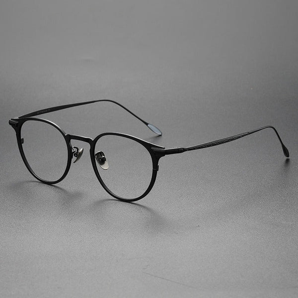 North Ultra-light Pure Titanium Vintage Round Eyeglasses Frame