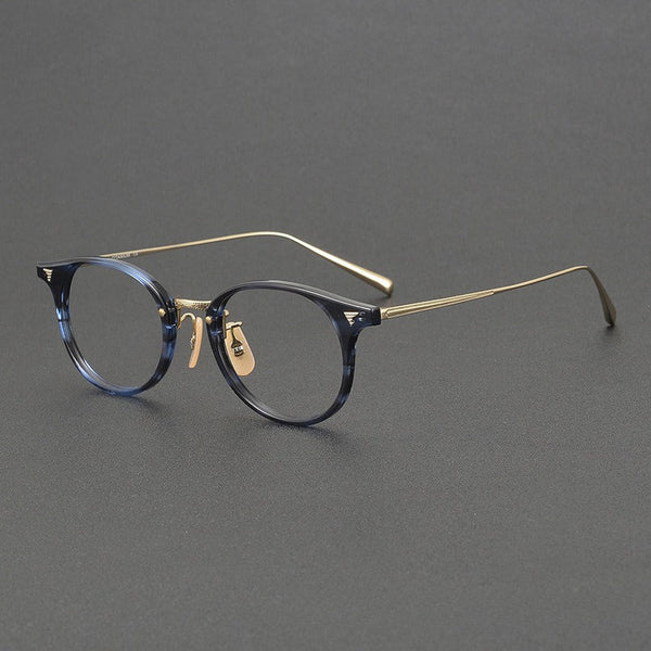 Herta Retro Oval Titanium Glasses Frame