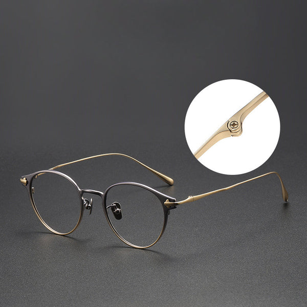 Titanium Vintage Oval Eyeglasses Frames respect-dome