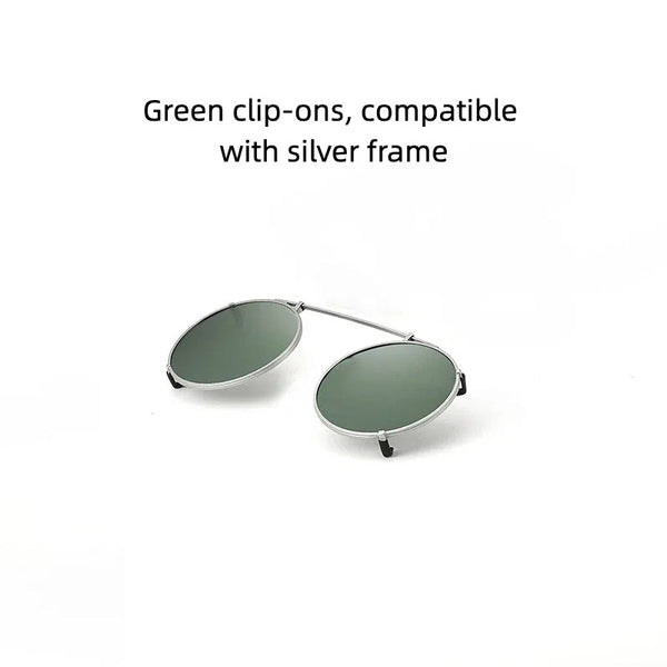 Monroe Titanium Round Clip-ons Sunglasses