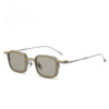 Ewa Square Titanium Glasses Frame With Magnetic Sunglasses Clips