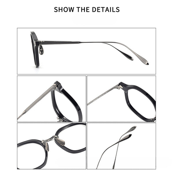 Tacho Classic Oval Acetate Glasses Frame
