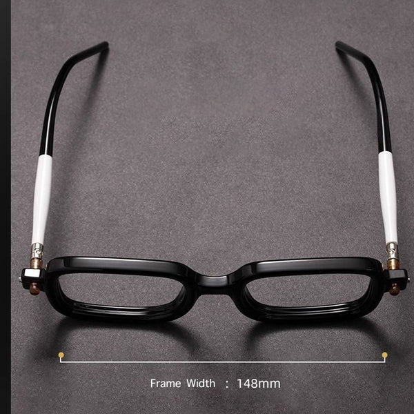 Wellington Vintage Retro Rectangle Acetate Optical Glasses Hyperopia Anti-Blue Light Reading Glasses
