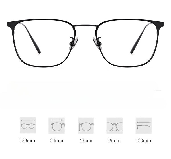 Retro Titanium Square Glasses Frame ST30020