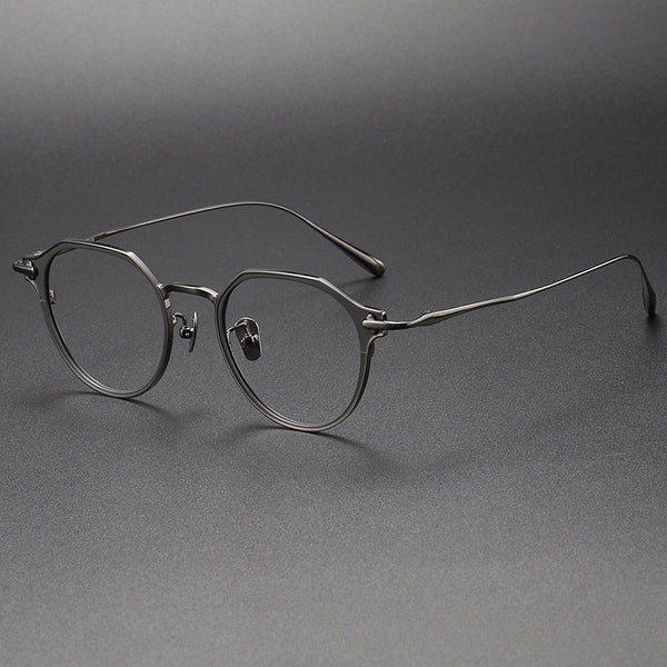 Titanium Vintage Round Eyeglasses Frames Bacchus