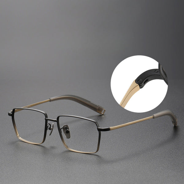 Retro Titanium Square Glasses Frame 07519