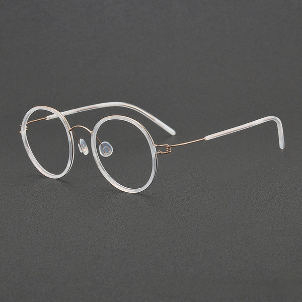 Osch Vintage Titanium Round Glasses Frame