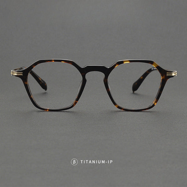 Wally Vintage Titanium Polygon Glasses Frame
