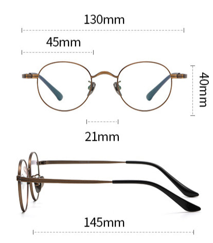 Titanium Round Glasses Frame ST8803