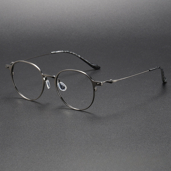 Titanium Vintage Round Eyeglasses Frames 202315