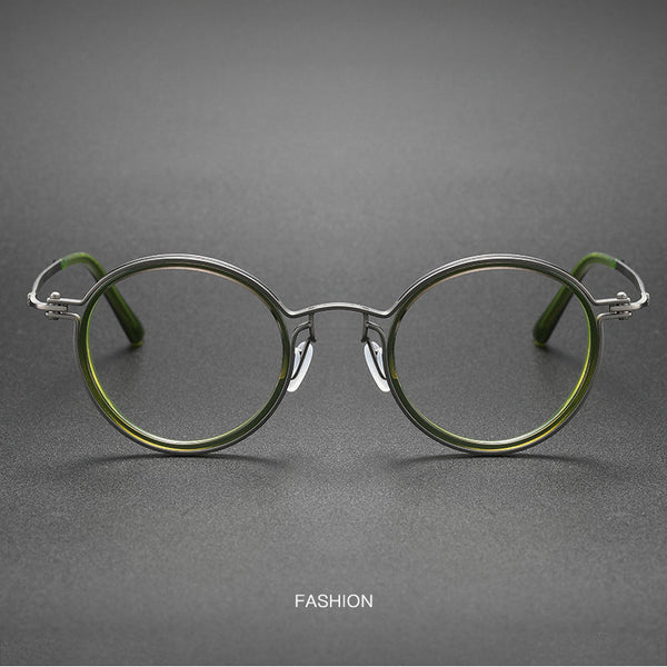 Trez Vintage Titanium Round Glasses Frame