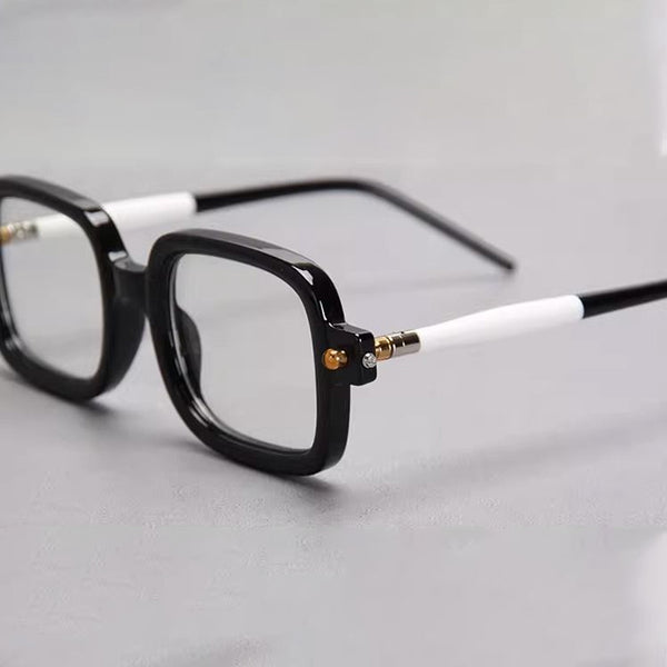 Wellington Vintage Retro Rectangle Acetate Optical Glasses Hyperopia Anti-Blue Light Reading Glasses