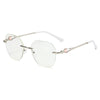 Women's Diamond Rimless Anti-Blue Light Presbyopia Glasses