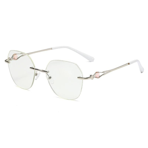 Women's Diamond Rimless Anti-Blue Light Presbyopia Glasses