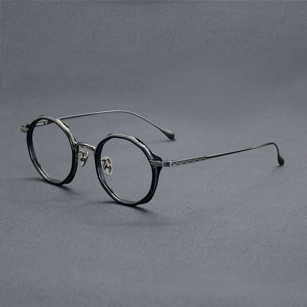 Jazzy Classic Round Acetate Glasses Frame