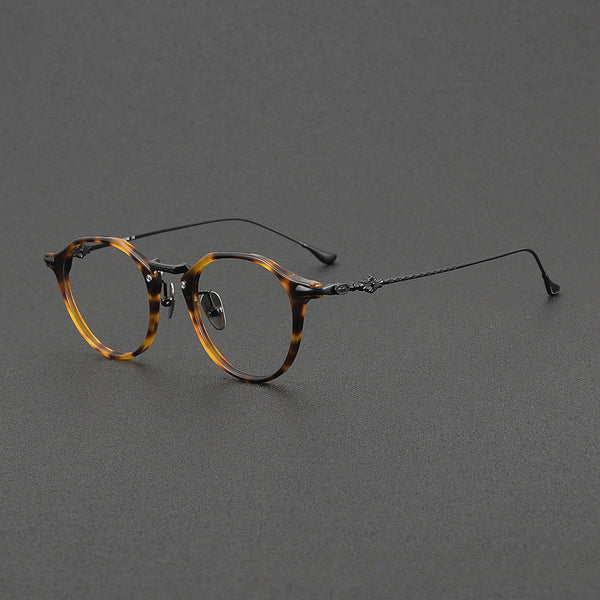 Schnurr Vintage Titanium Oval Glasses Frame