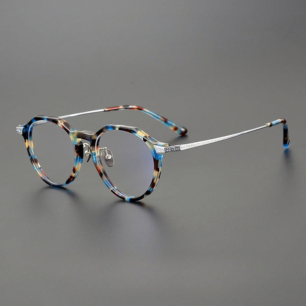 Raffi Retro Polygon Titanium Glasses Frame