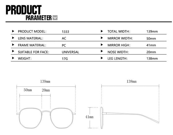 Elmer Retro Rectangle Glasses Frame