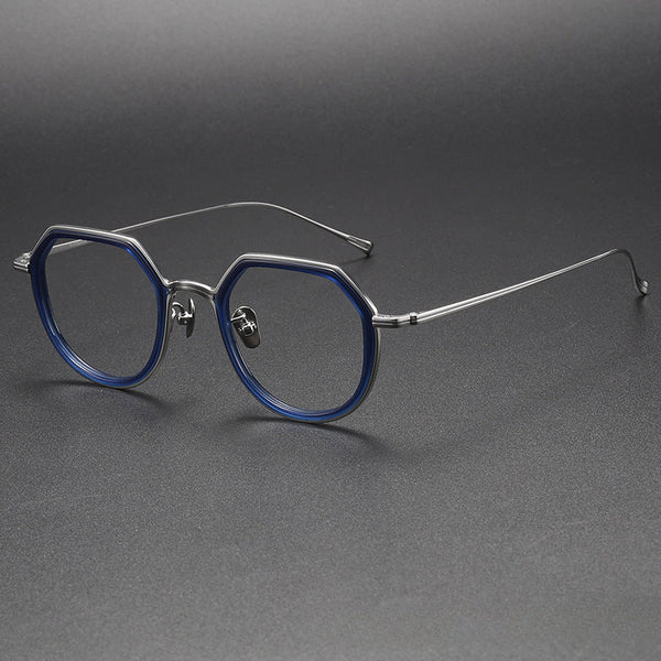 Titanium Geometric Glasses Frame U136