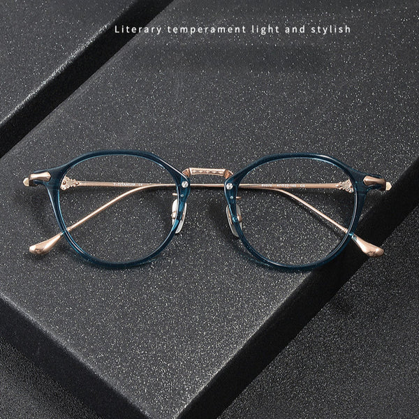 Schnurr Vintage Titanium Oval Glasses Frame