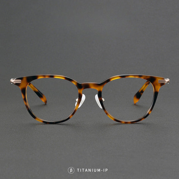Tozo Vintage Titanium Round Glasses Frame