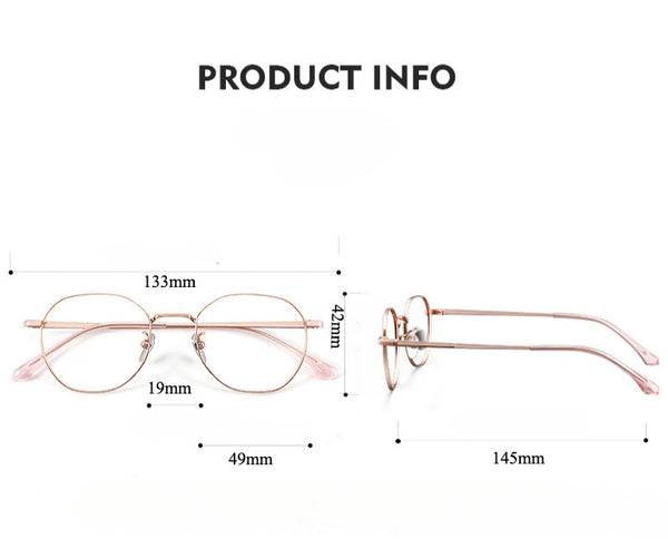 Titanium Geometric Glasses FrameST3931