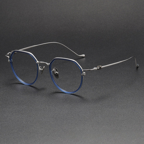 Titanium Geometric Glasses Frame 80925