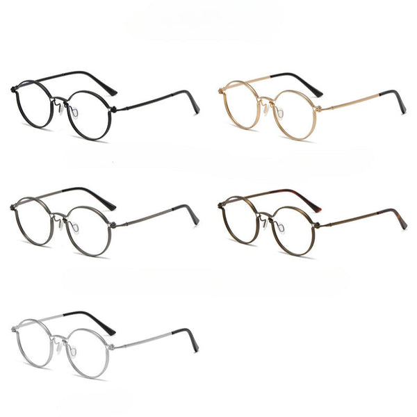 Shi Retro Round Titanium Glasses Frame