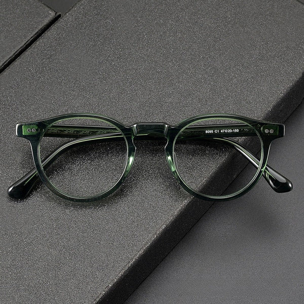 Lox Retro Oval Acetate Glasses Frame