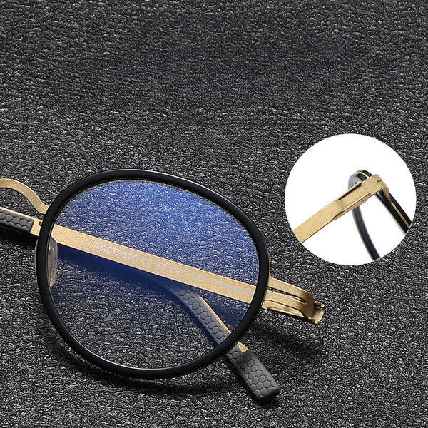 Romel Retro Oval Titanium Business Glasses Frame