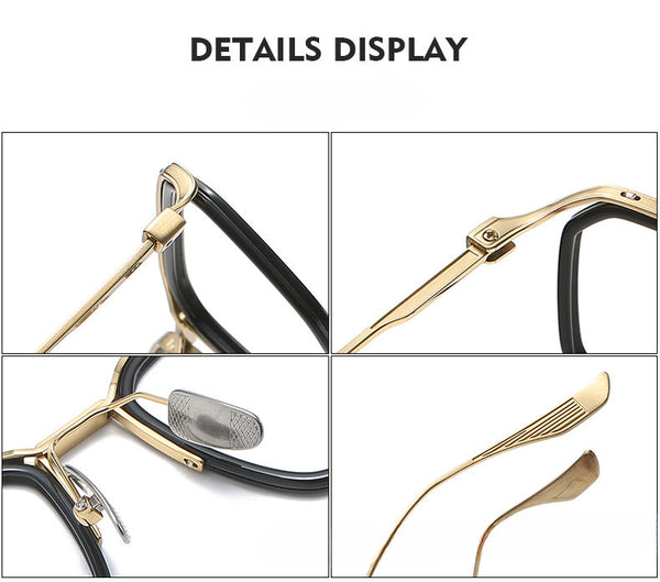 Retro Titanium Square Glasses Frame DATA423